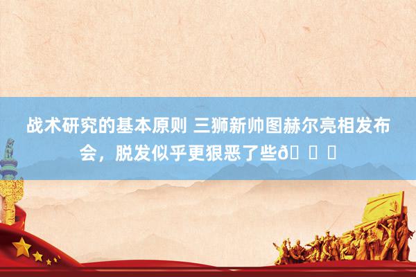 战术研究的基本原则 三狮新帅图赫尔亮相发布会，脱发似乎更狠恶了些😂