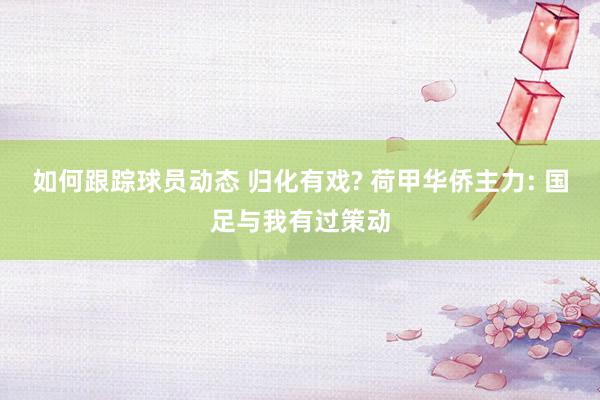 如何跟踪球员动态 归化有戏? 荷甲华侨主力: 国足与我有过策动