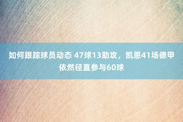 如何跟踪球员动态 47球13助攻，凯恩41场德甲依然径直参与60球