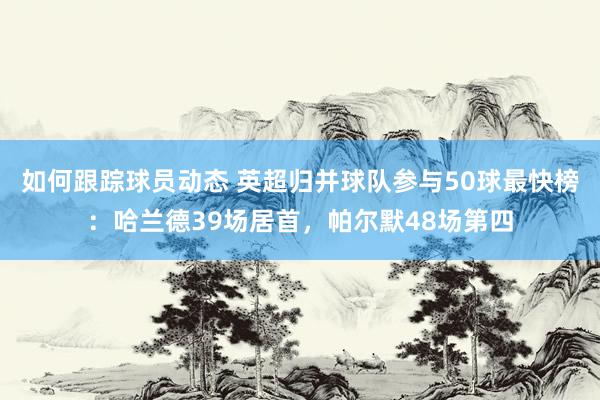 如何跟踪球员动态 英超归并球队参与50球最快榜：哈兰德39场居首，帕尔默48场第四