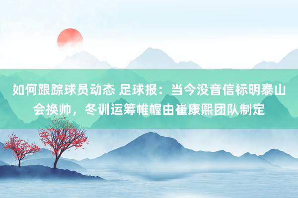 如何跟踪球员动态 足球报：当今没音信标明泰山会换帅，冬训运筹帷幄由崔康熙团队制定