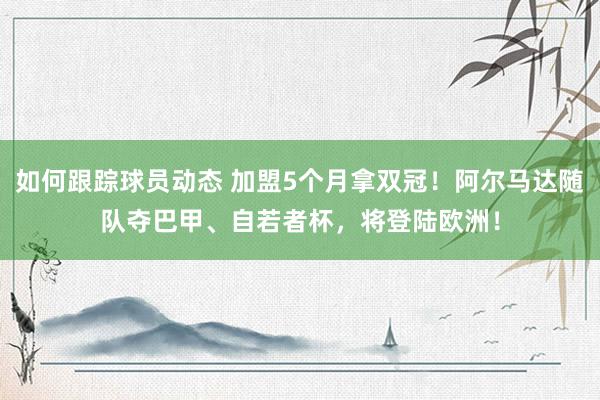 如何跟踪球员动态 加盟5个月拿双冠！阿尔马达随队夺巴甲、自若者杯，将登陆欧洲！