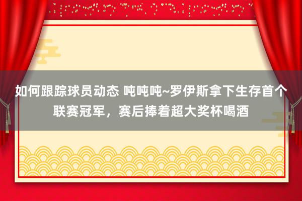 如何跟踪球员动态 吨吨吨~罗伊斯拿下生存首个联赛冠军，赛后捧着超大奖杯喝酒