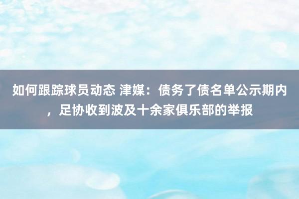 如何跟踪球员动态 津媒：债务了债名单公示期内，足协收到波及十余家俱乐部的举报