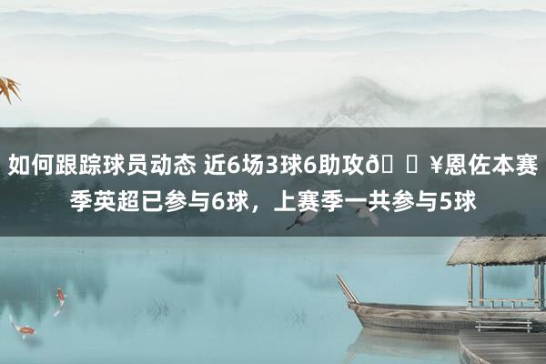 如何跟踪球员动态 近6场3球6助攻🔥恩佐本赛季英超已参与6球，上赛季一共参与5球