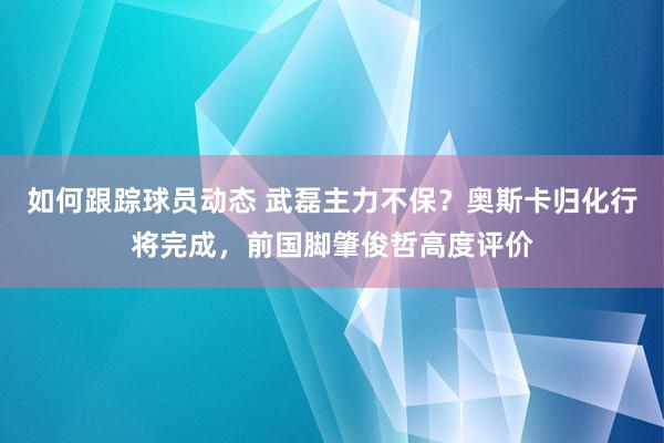 如何跟踪球员动态 武磊主力不保？奥斯卡归化行将完成，前国脚肇俊哲高度评价