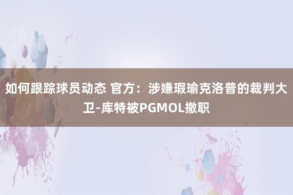 如何跟踪球员动态 官方：涉嫌瑕瑜克洛普的裁判大卫-库特被PGMOL撤职